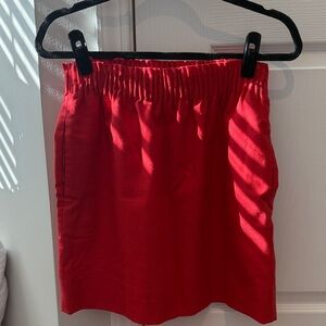 J. Crew Factory Vibrant Red Mini Skirt